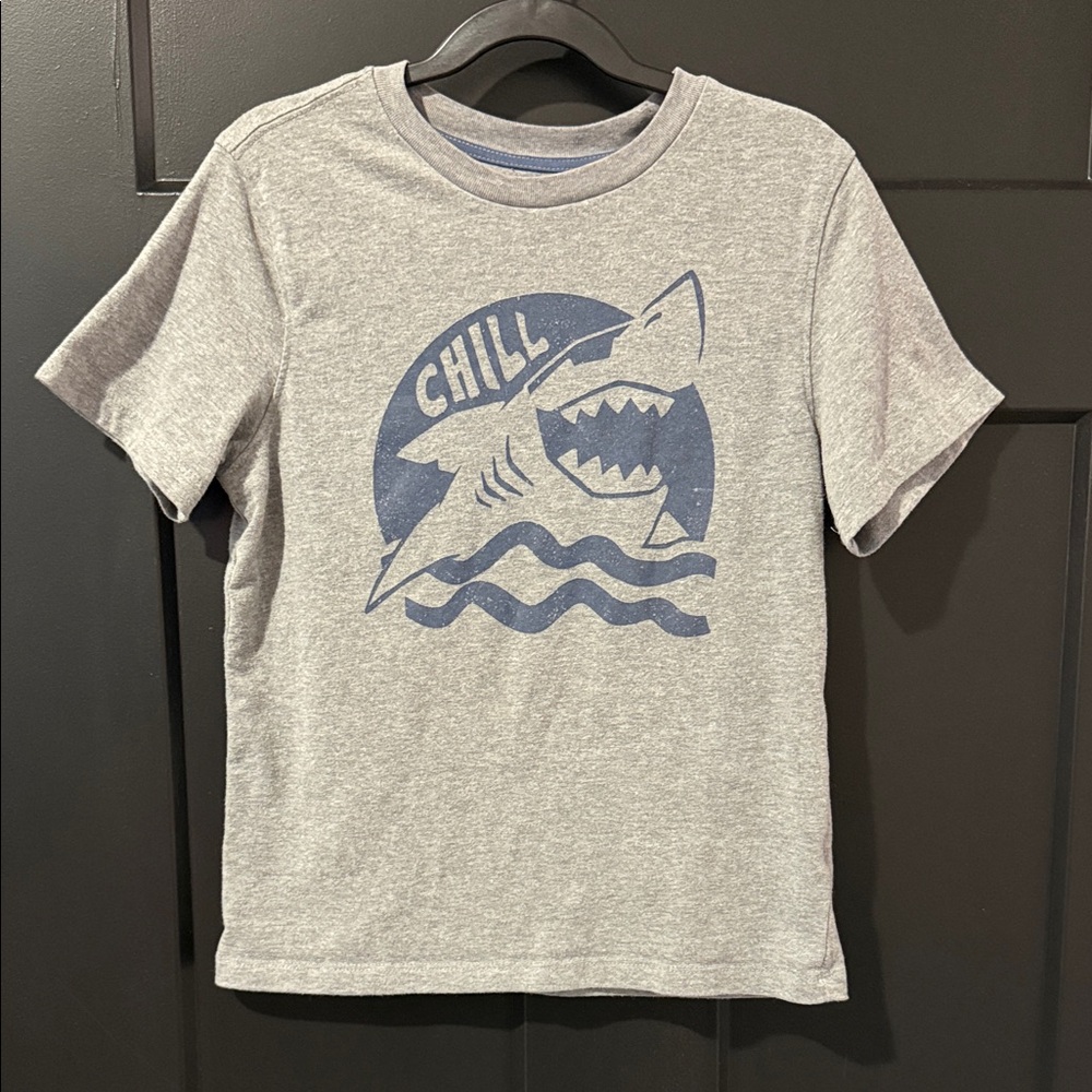 Kids' Gray Shark Graphic Tee